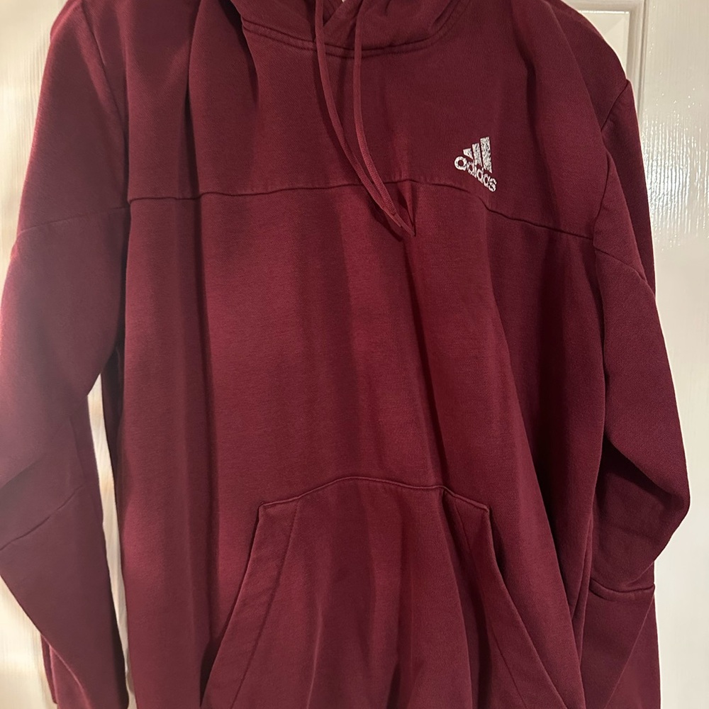 Adidas Men's Maroon Hoodie